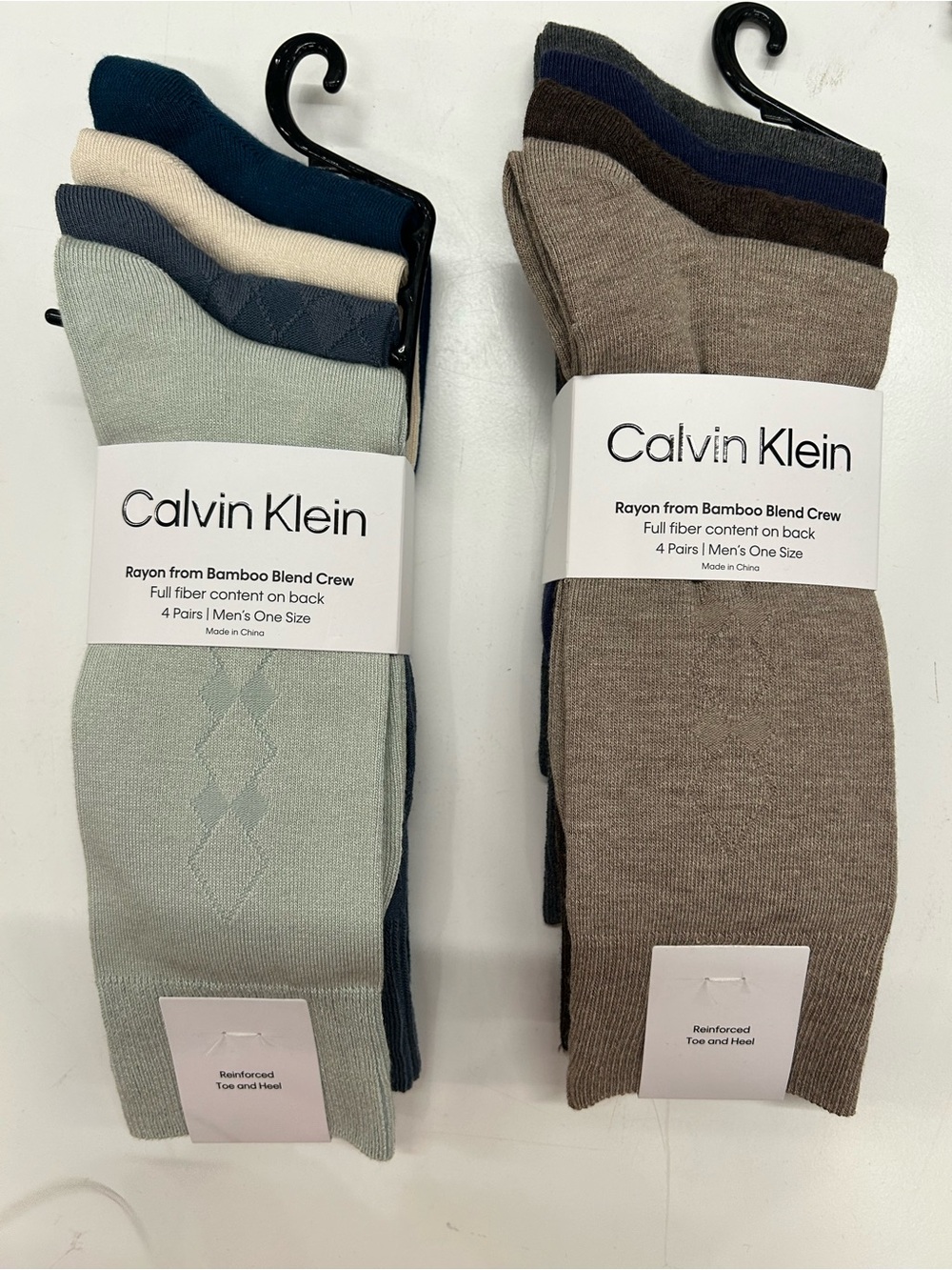 Calvin Klein Men’s rayon from Bamboo blend crew socks new with tag